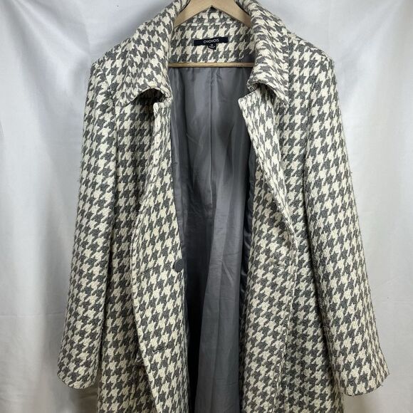 Chadwicks womens houndstooth peacoat size 14 acrylic wool outdoor winter - Picture 4 of 10